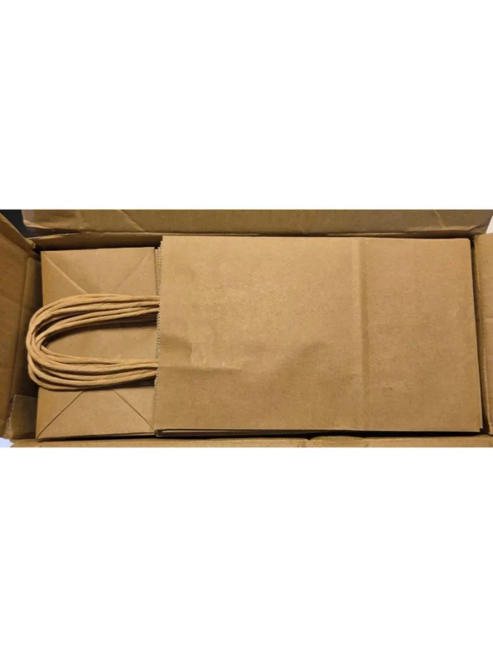 100pcs Small Kraft Paper Gift Bags Handles 5.25x3.25x8.25" Brown Party Crafts - Picture 7 of 7